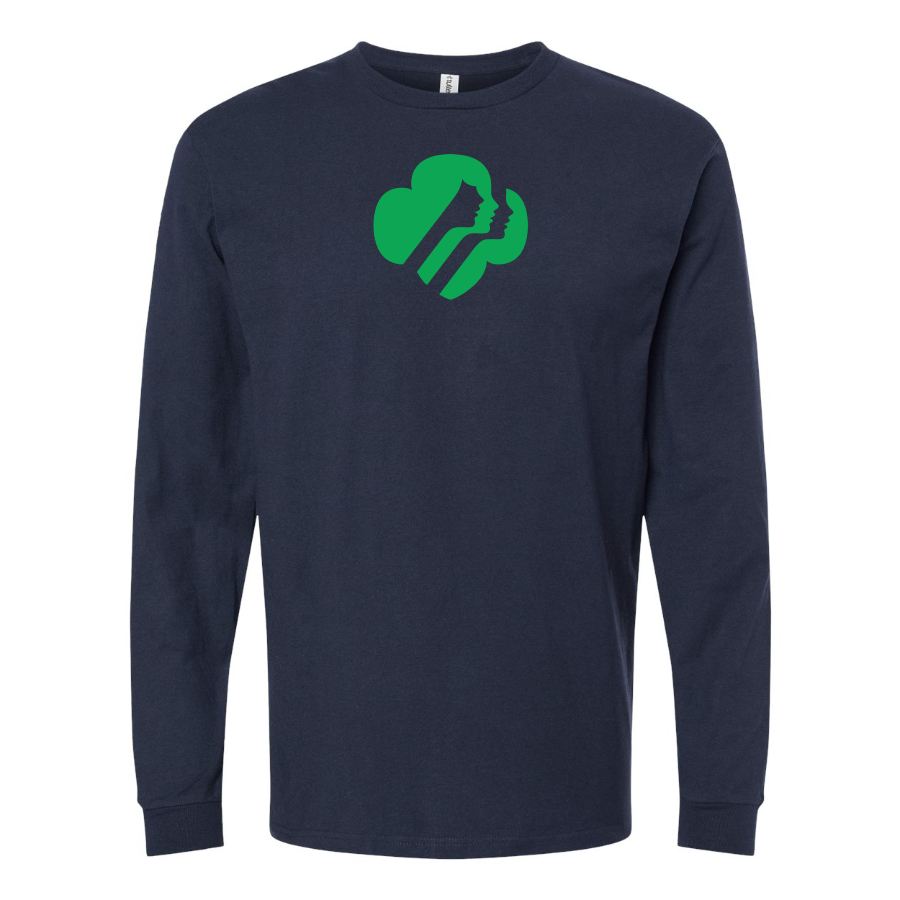 Men's Girl Scouts Logo Cotton Long Sleeve T-Shirt