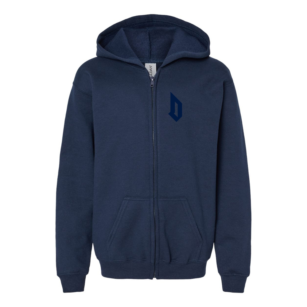 Youth Duquesne Dukes Gildan Heavy Blend Full Zip Hooded Sweatshirt