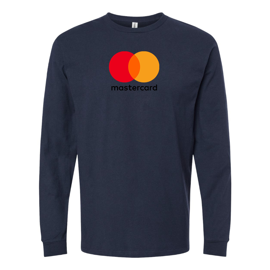 Men's Mastercard Logo Cotton Long Sleeve T-Shirt