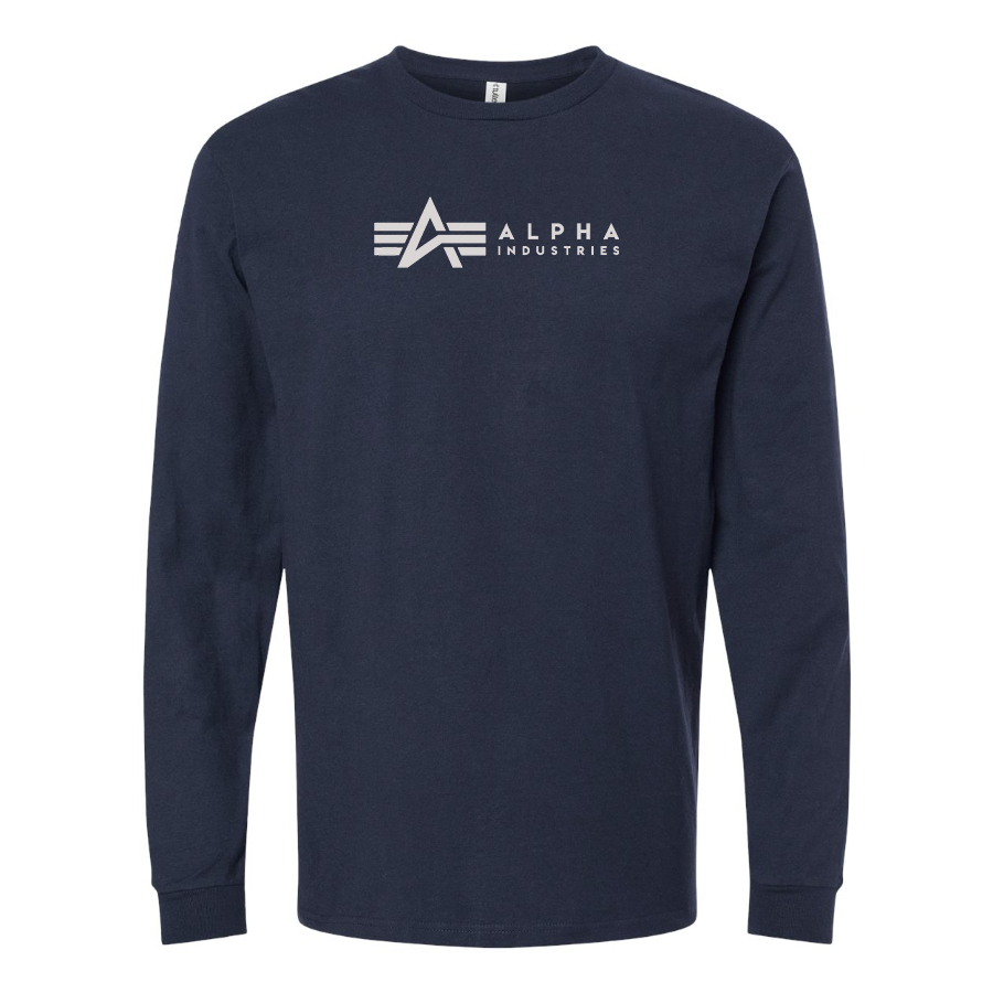 Men's Alpha Industries Logo Cotton Long Sleeve T-Shirt