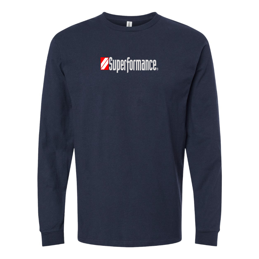 Men's Superformance Logo Cotton Long Sleeve T-Shirt