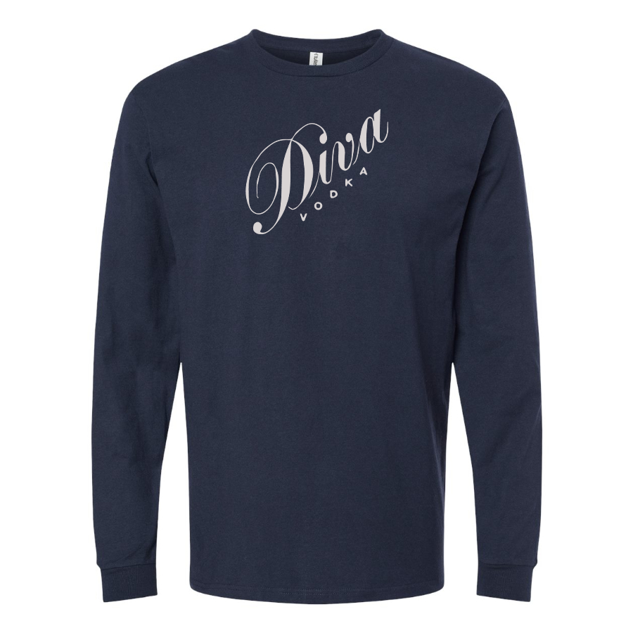 Men's Diva Logo Cotton Long Sleeve T-Shirt
