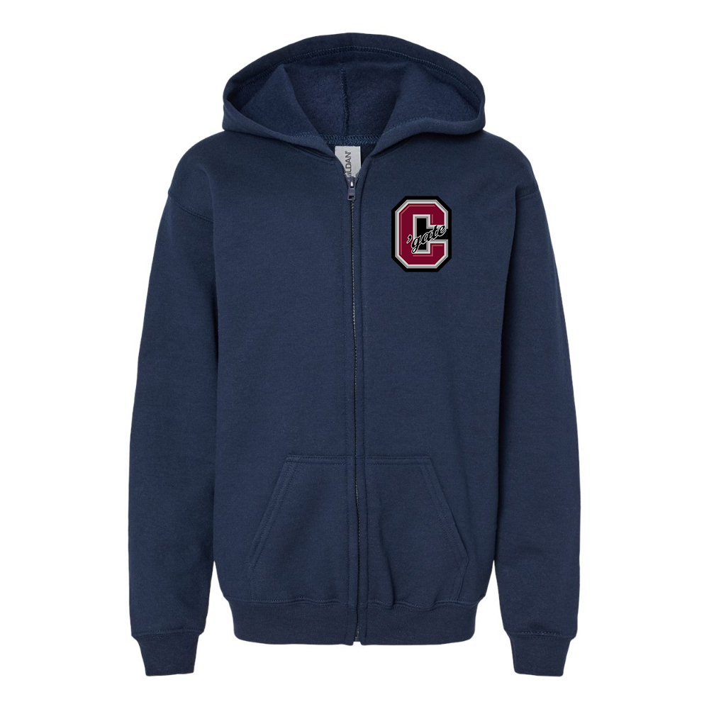 Youth Colgate Raiders Gildan Heavy Blend Full Zip Hooded Sweatshirt