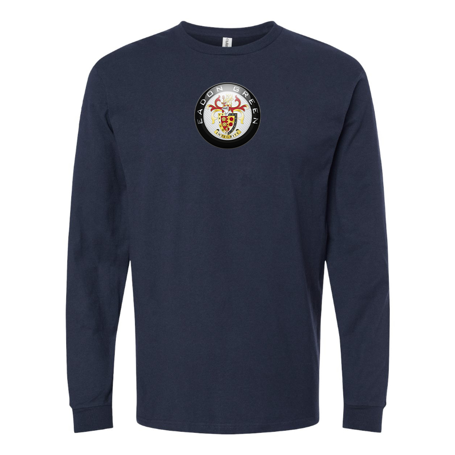 Men's Eadon Green Logo Cotton Long Sleeve T-Shirt