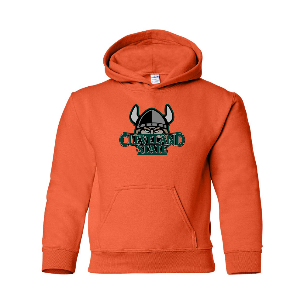 Youth Cleveland State Vikings Gildan Heavy Blend Hooded Sweatshirt