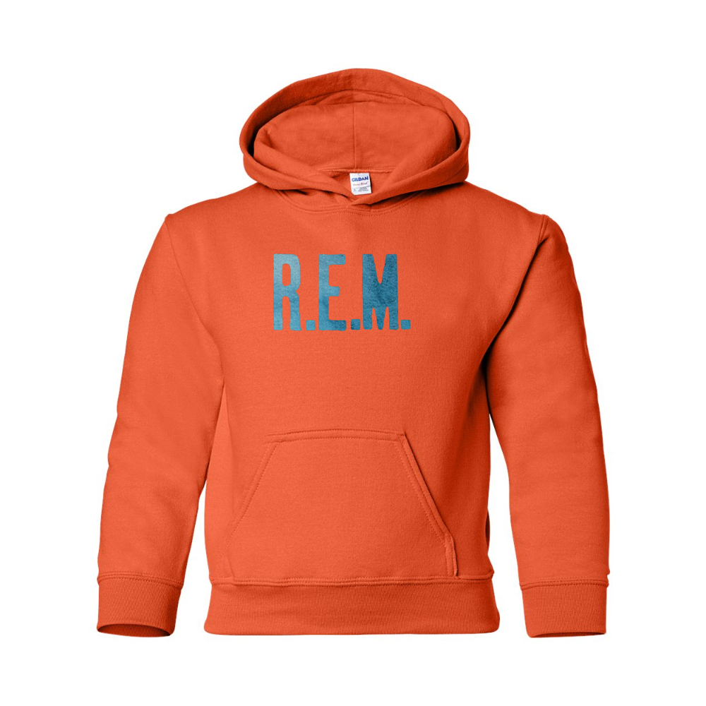 Youth R.E.M. Blue Gildan Heavy Blend Hooded Sweatshirt