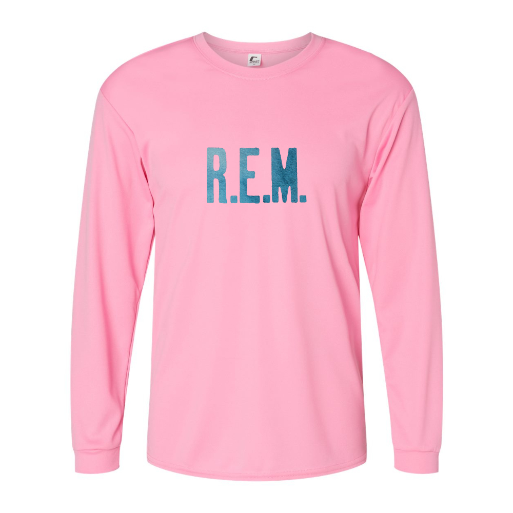 Men's R.E.M. Blue Performance Long Sleeve T-Shirt