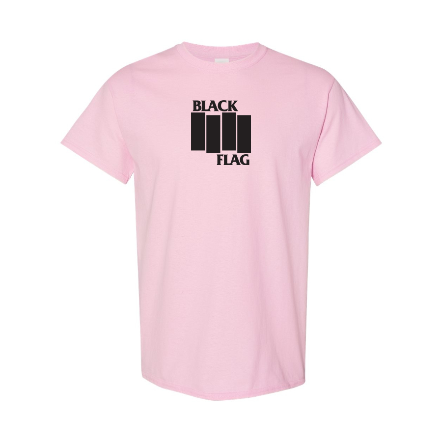 Men's Black Flag Logo Cotton T-Shirt