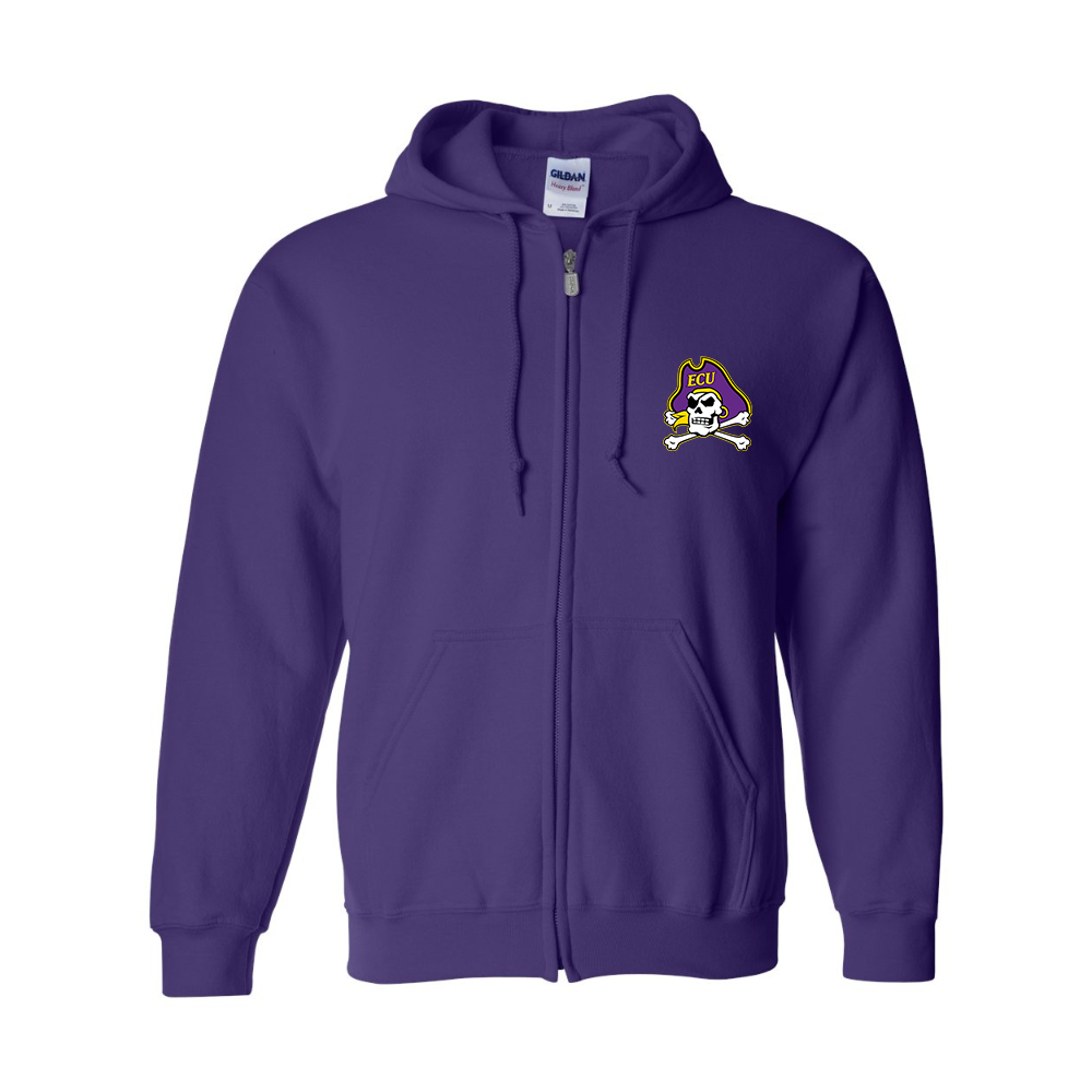 Men's East Carolina Pirates Gildan Heavy Blend Full Zip Hooded Sweatshirt