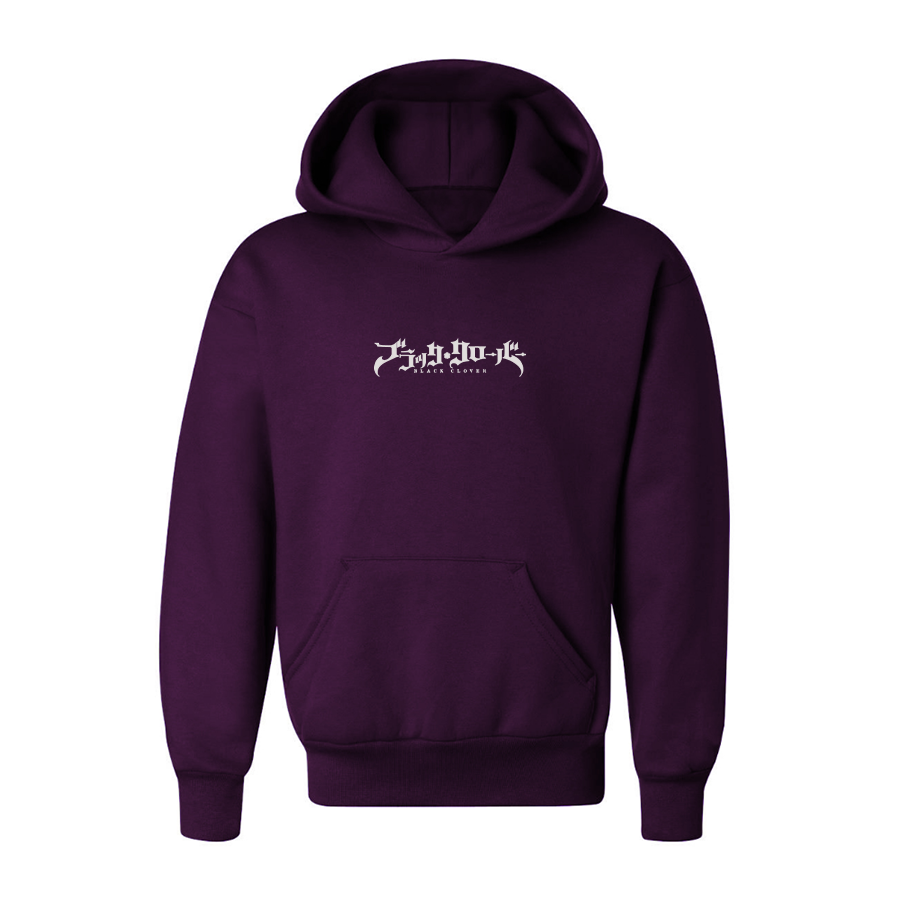 Youth Black Clover Logo Pullover Hoodie