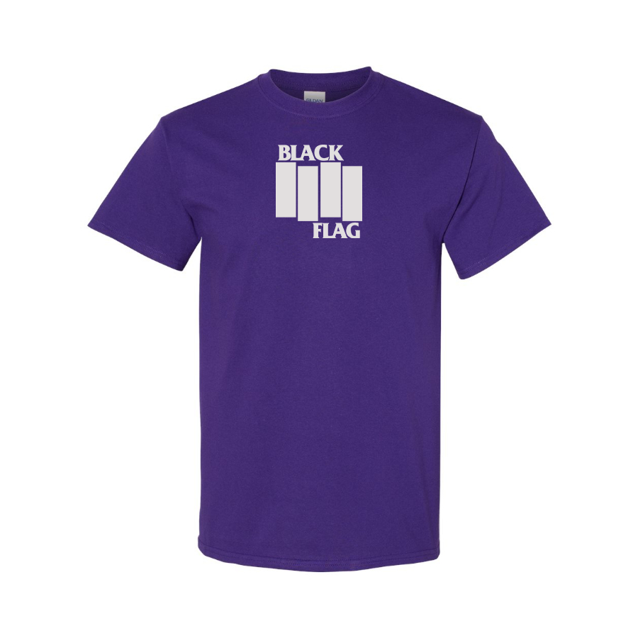 Men's Black Flag Logo Cotton T-Shirt