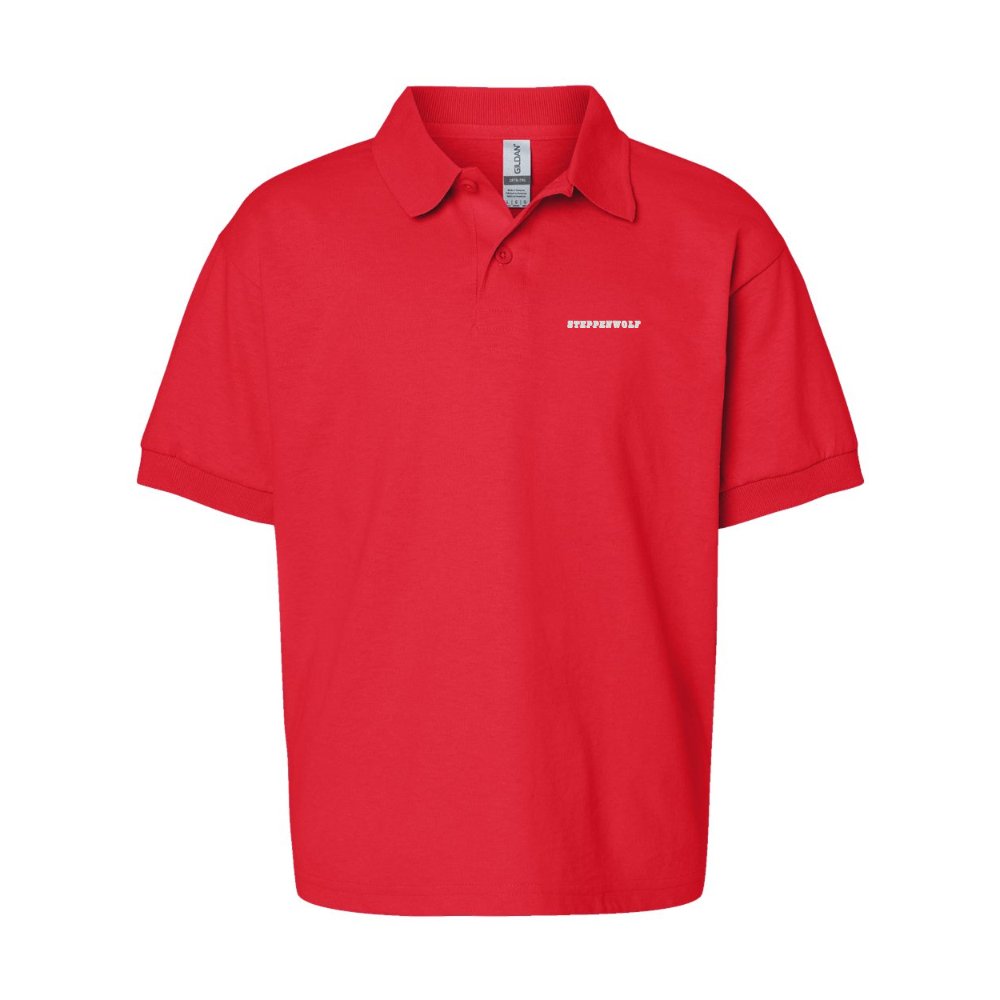 Youth Steppen wolf Gildan Dry Blend Jersey Polo