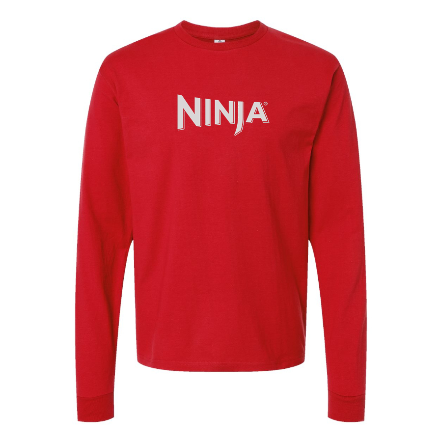 Men's Ninja Logo Cotton Long Sleeve T-Shirt