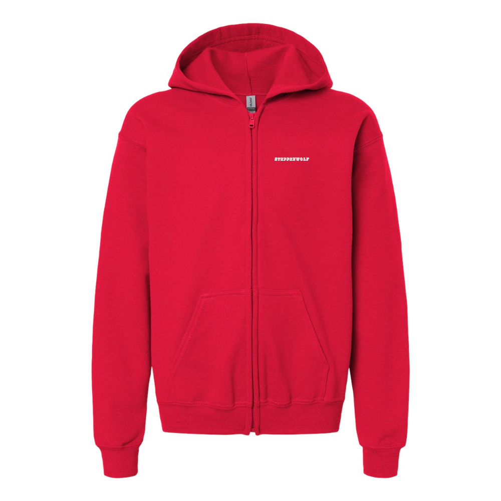 Youth Steppen wolf Gildan Heavy Blend Full Zip Hooded Sweatshirt
