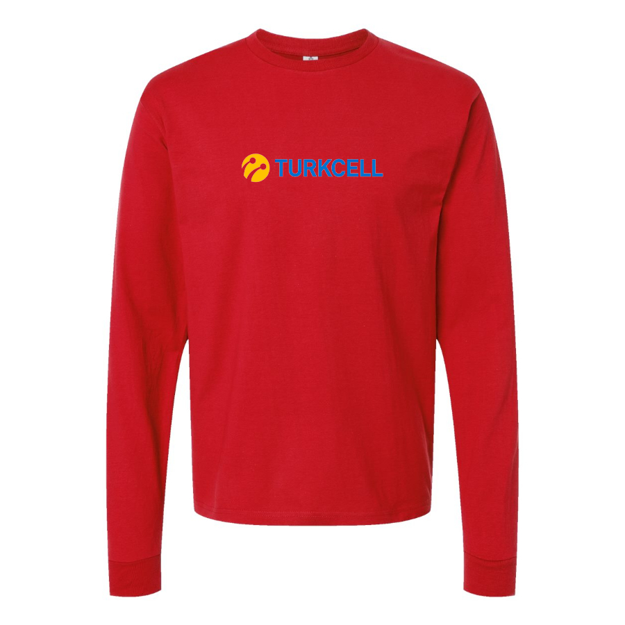 Men's TurkCell Logo Cotton Long Sleeve T-Shirt