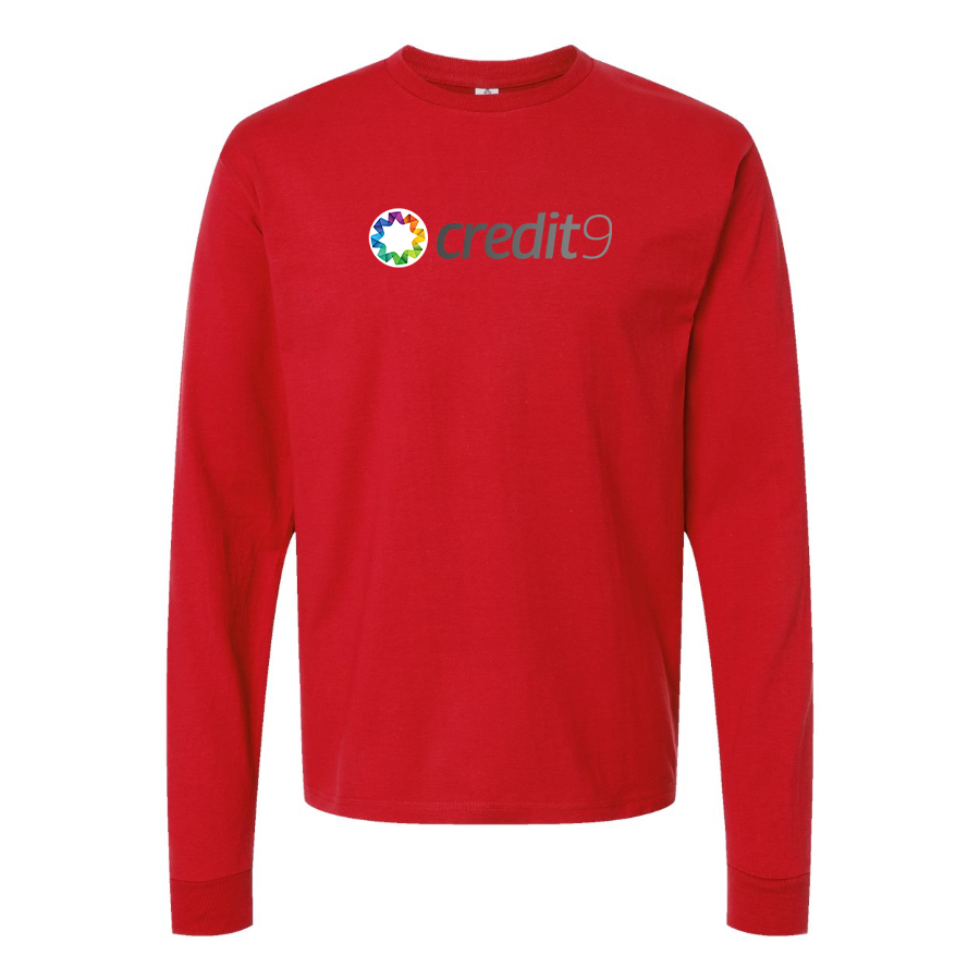 Men's Сredit9 Logo Cotton Long Sleeve T-Shirt