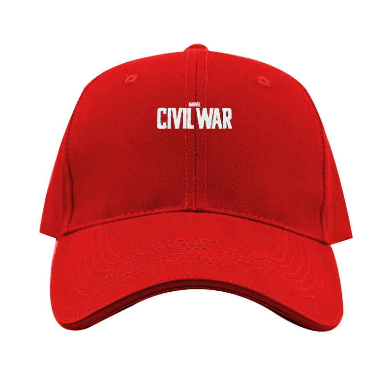 Marvel Civil War Logo Dad Baseball Cap Hat