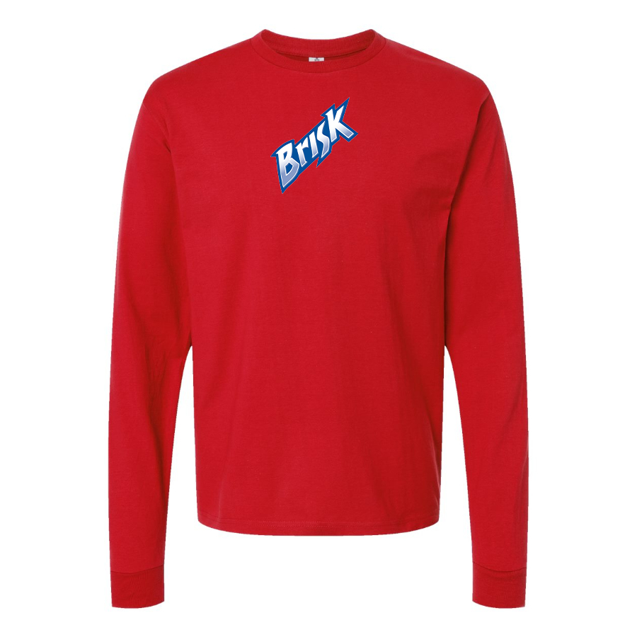 Men's Brisk Logo Cotton Long Sleeve T-Shirt