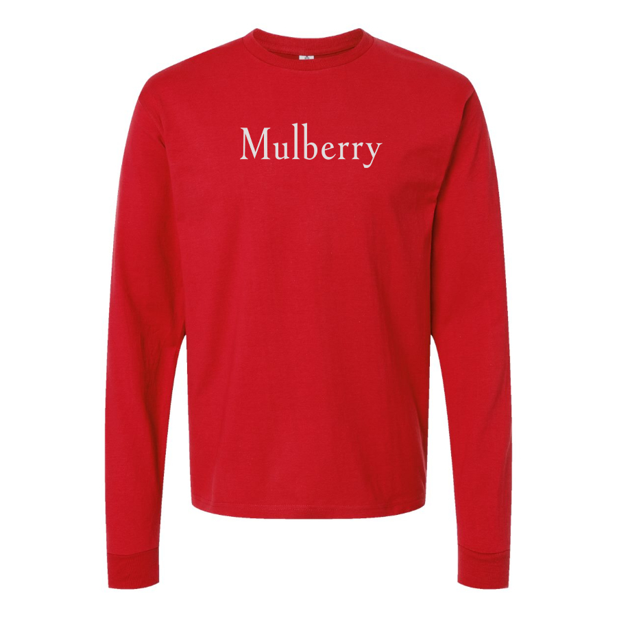 Men's Mulberry Logo Cotton Long Sleeve T-Shirt