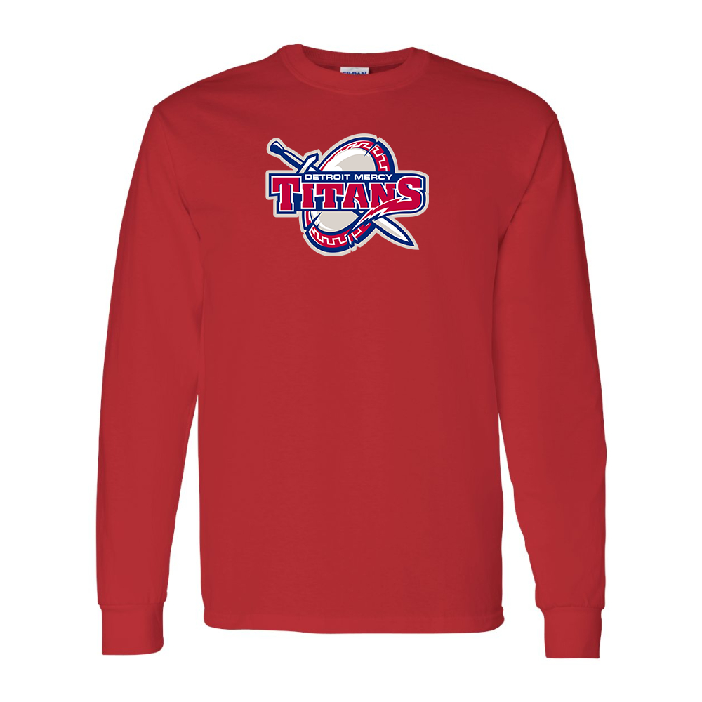 Men's Detroit Titans Gildan Heavy Cotton Long Sleeve T-Shirt