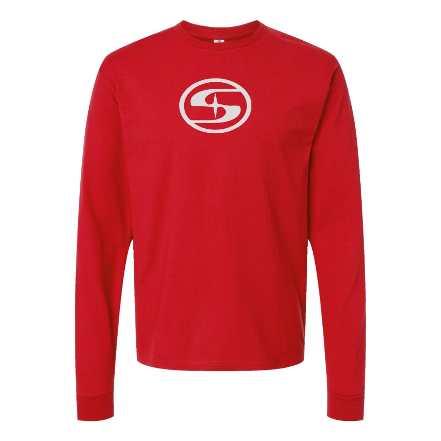 Men's Suda Electric Logo Cotton Long Sleeve T-Shirt
