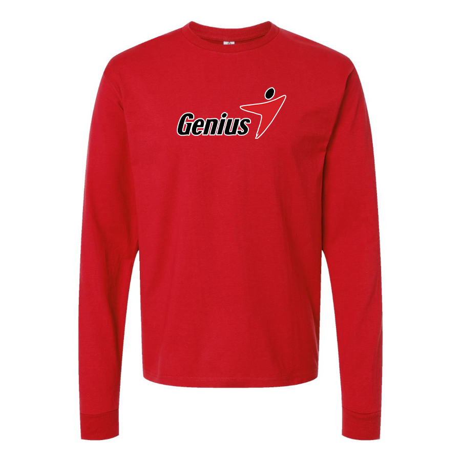 Men's Genius Logo Cotton Long Sleeve T-Shirt
