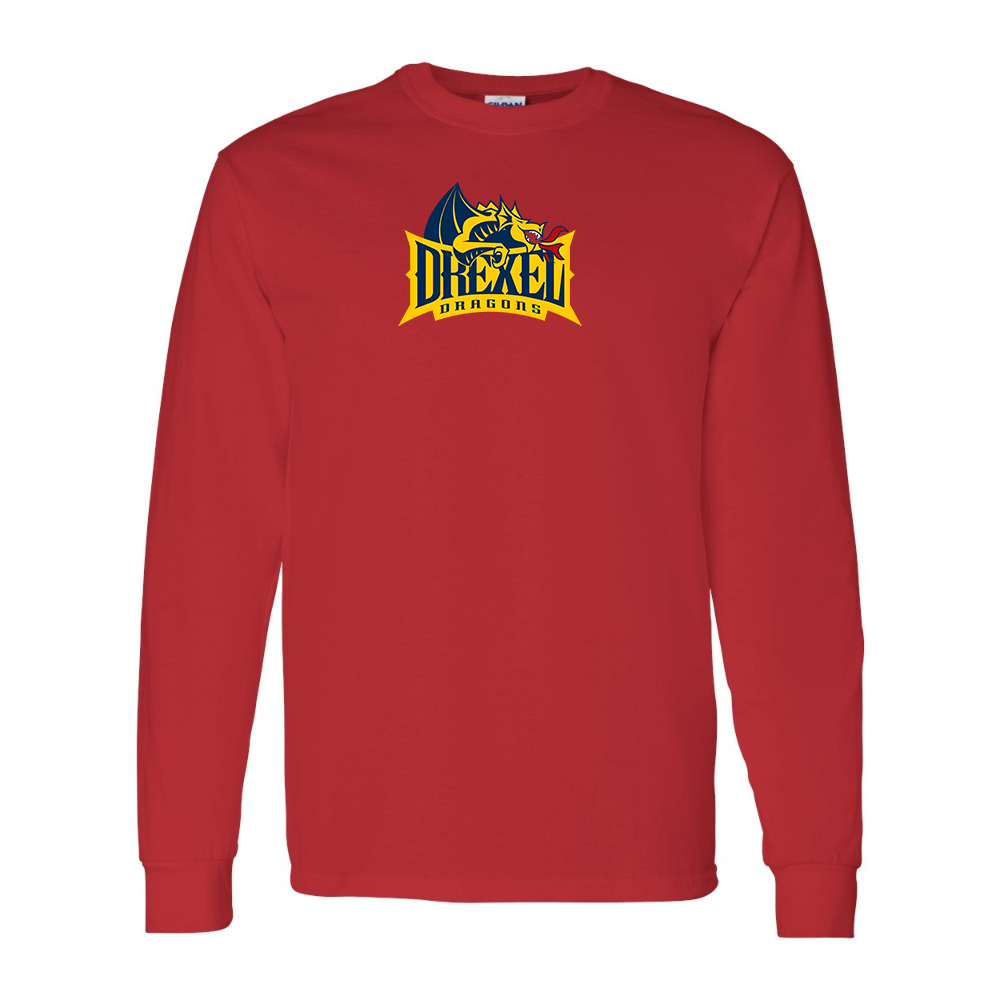 Men's Drexel Dragons Gildan Heavy Cotton Long Sleeve T-Shirt
