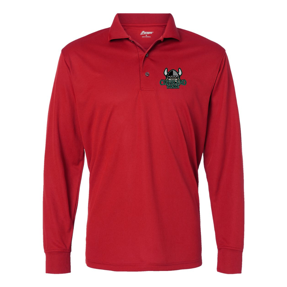 Men's Cleveland State Vikings Paragon Prescott Long Sleeve Polo