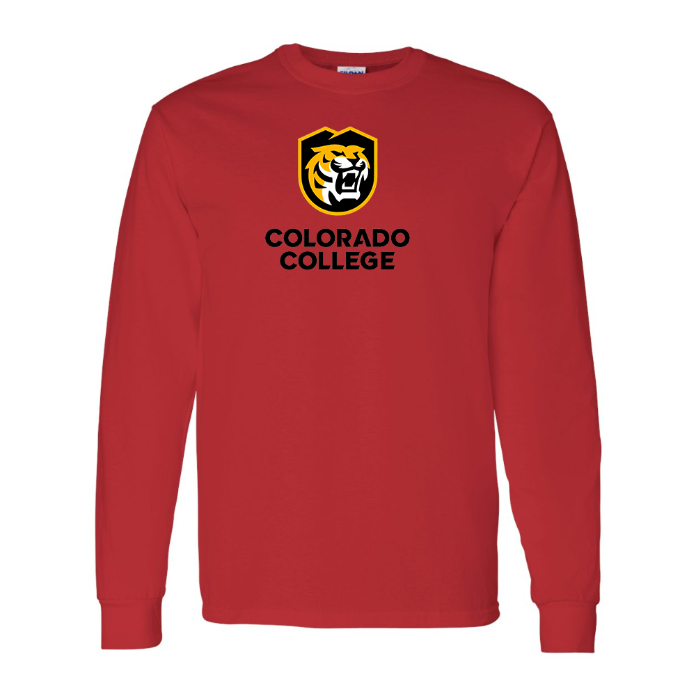 Men's Colorado College Tigers Gildan Heavy Cotton Long Sleeve T-Shirt