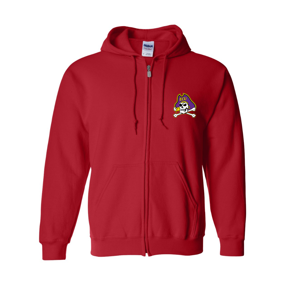 Men's East Carolina Pirates Gildan Heavy Blend Full Zip Hooded Sweatshirt