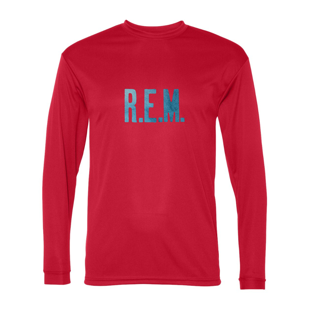 Men's R.E.M. Blue Performance Long Sleeve T-Shirt