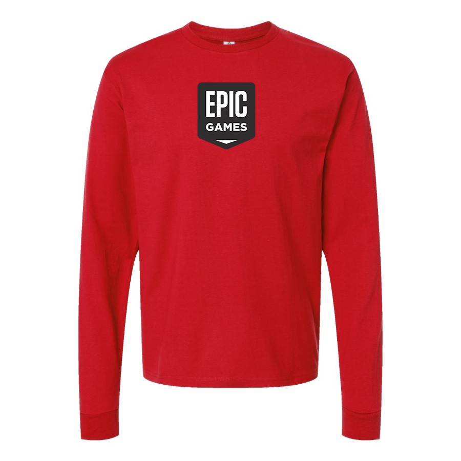 Men's Epic Games Logo Cotton Long Sleeve T-Shirt