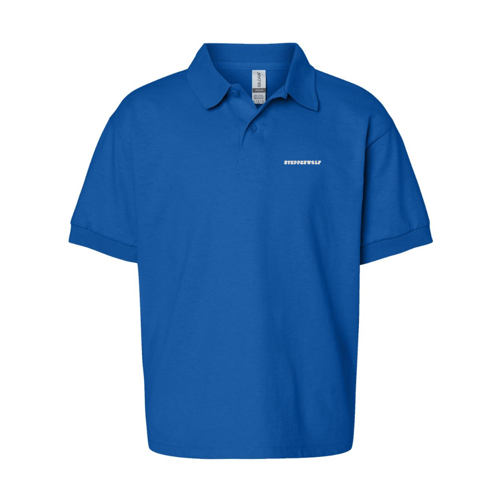 Youth Steppen wolf Gildan Dry Blend Jersey Polo