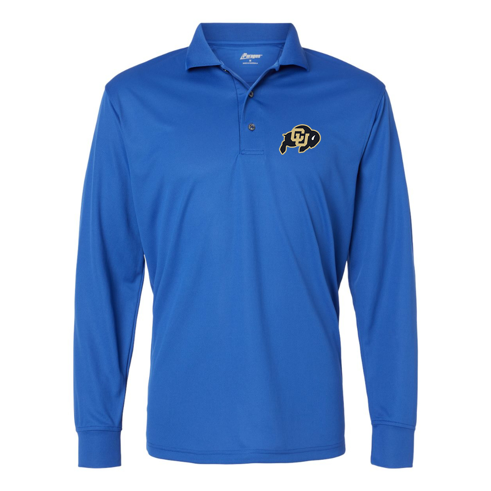 Men's Colorado Buffaloes Paragon Prescott Long Sleeve Polo
