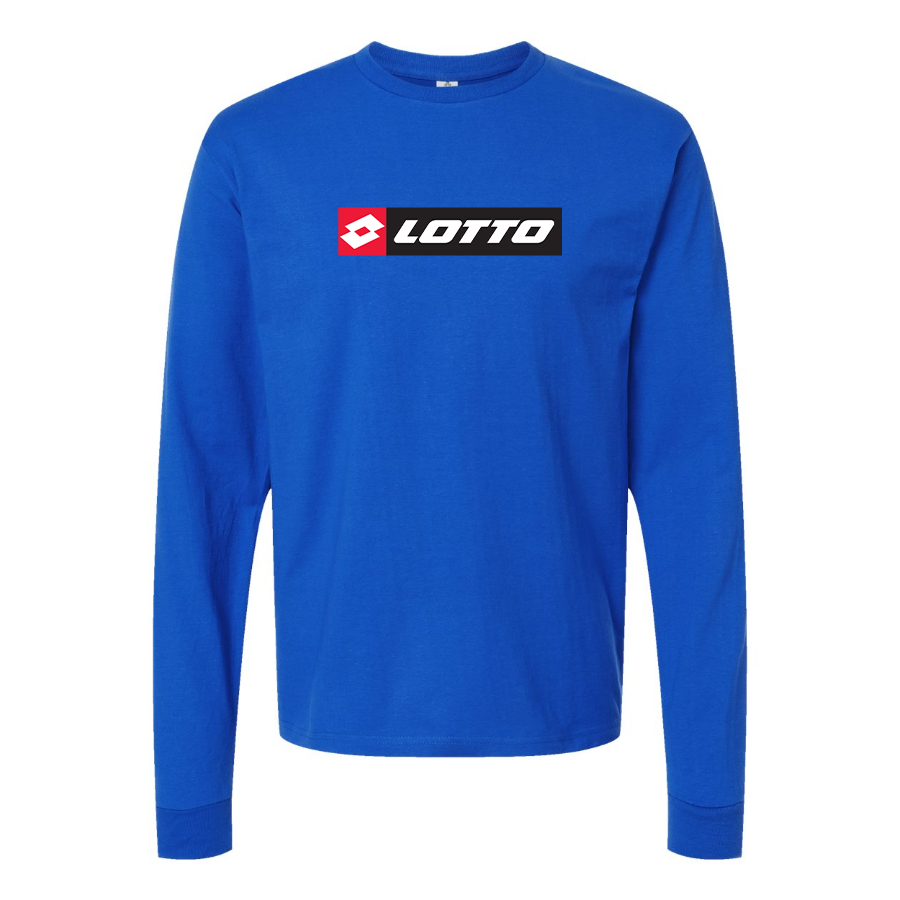 Men's Lotto Logo Cotton Long Sleeve T-Shirt