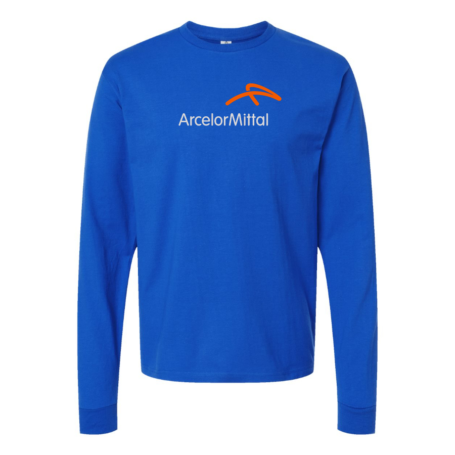 Men's Arcelormittal Logo Cotton Long Sleeve T-Shirt