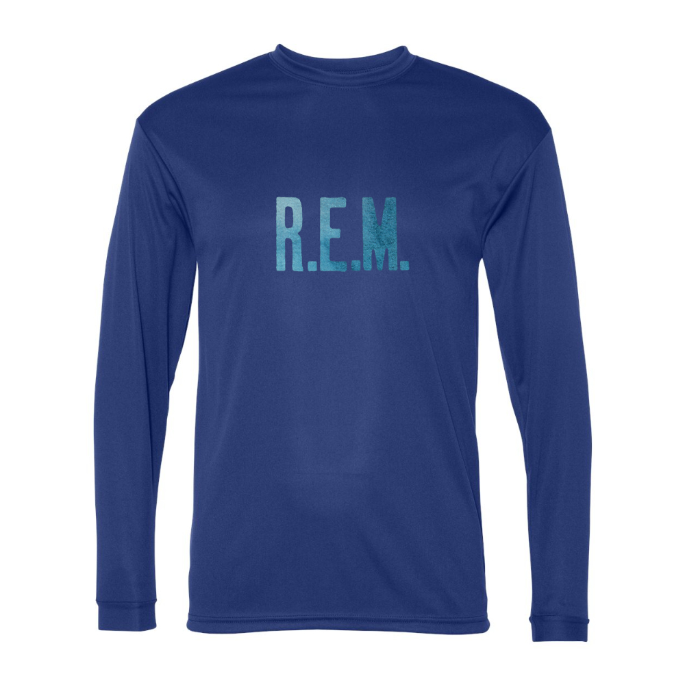 Men's R.E.M. Blue Performance Long Sleeve T-Shirt