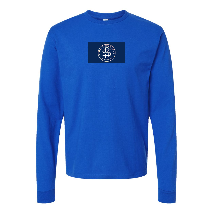 Men's Simply Southern Logo Cotton Long Sleeve T-Shirt