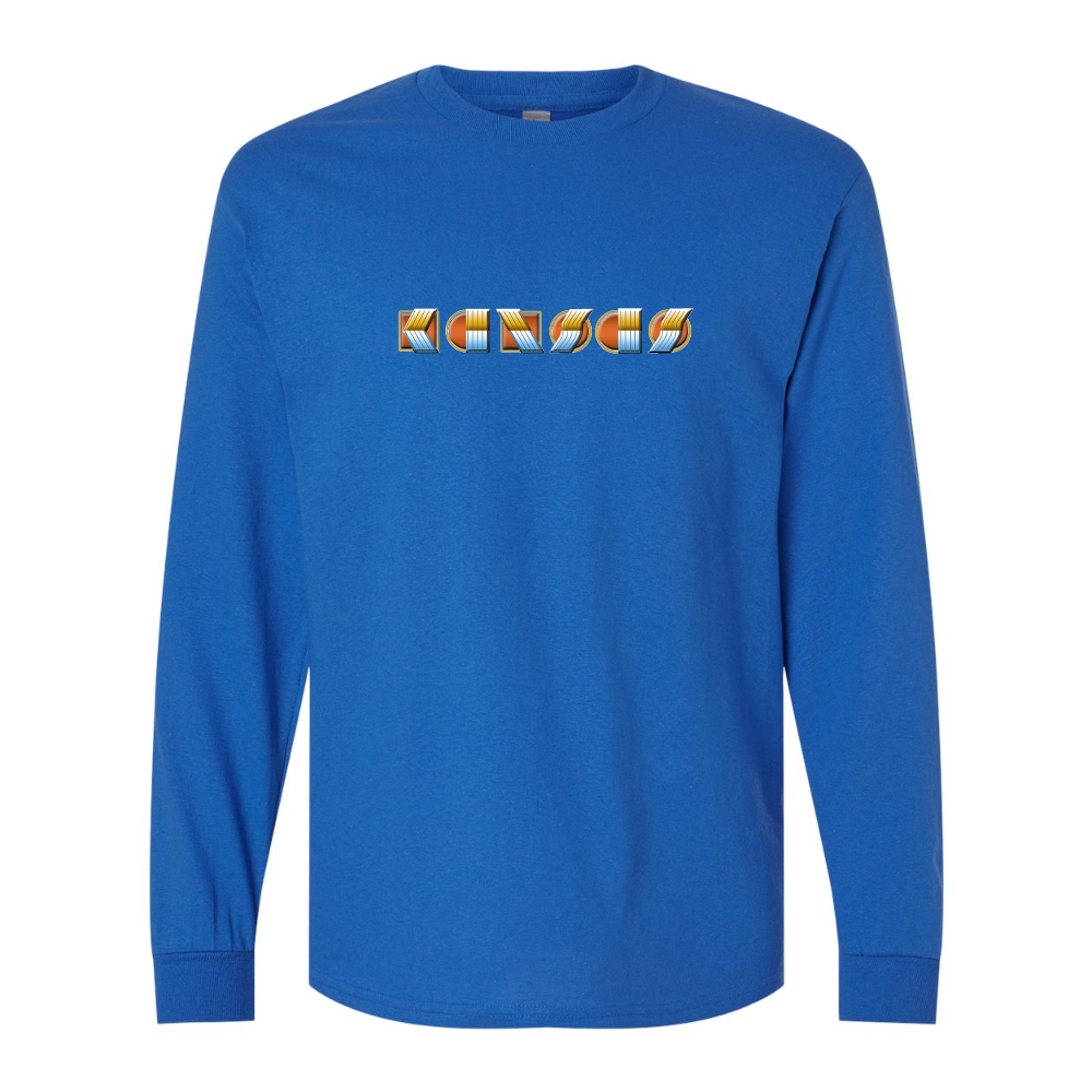 Men's Kansas Gildan Heavy Cotton Long Sleeve T-Shirt