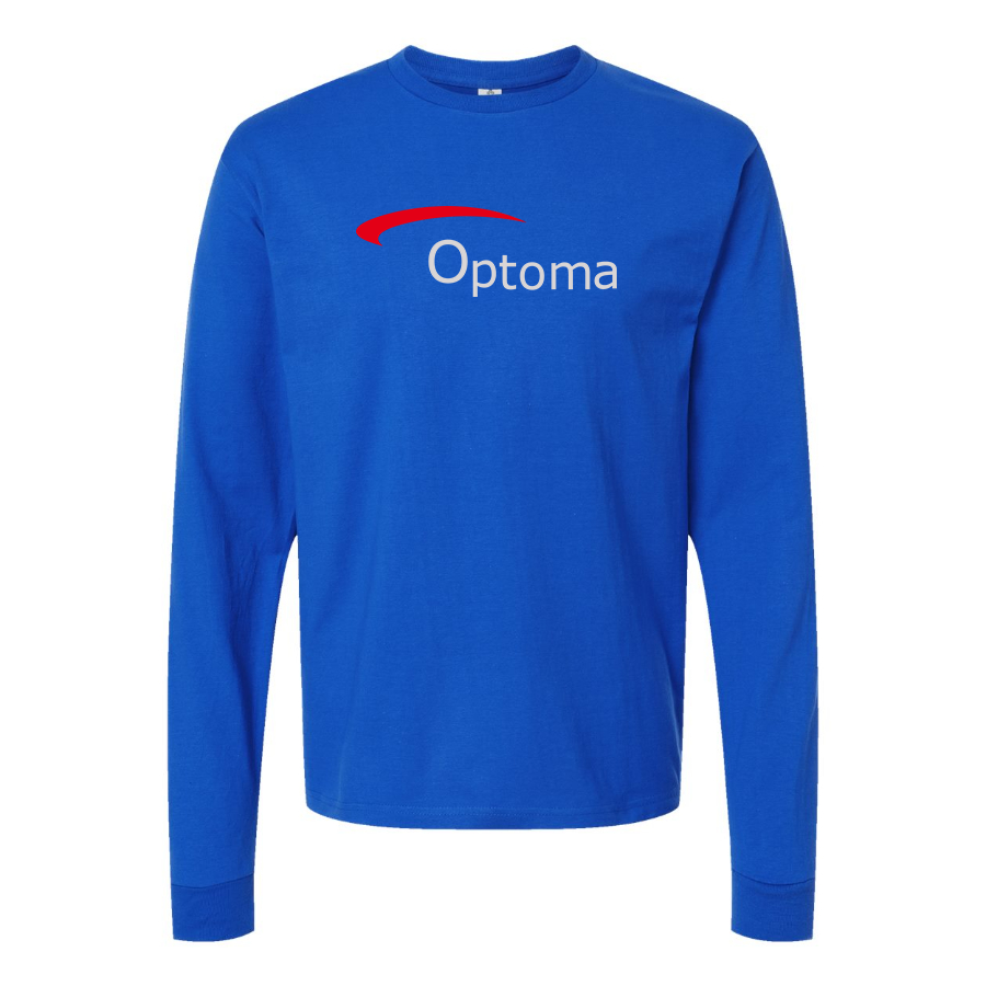Men's Optoma Logo Cotton Long Sleeve T-Shirt