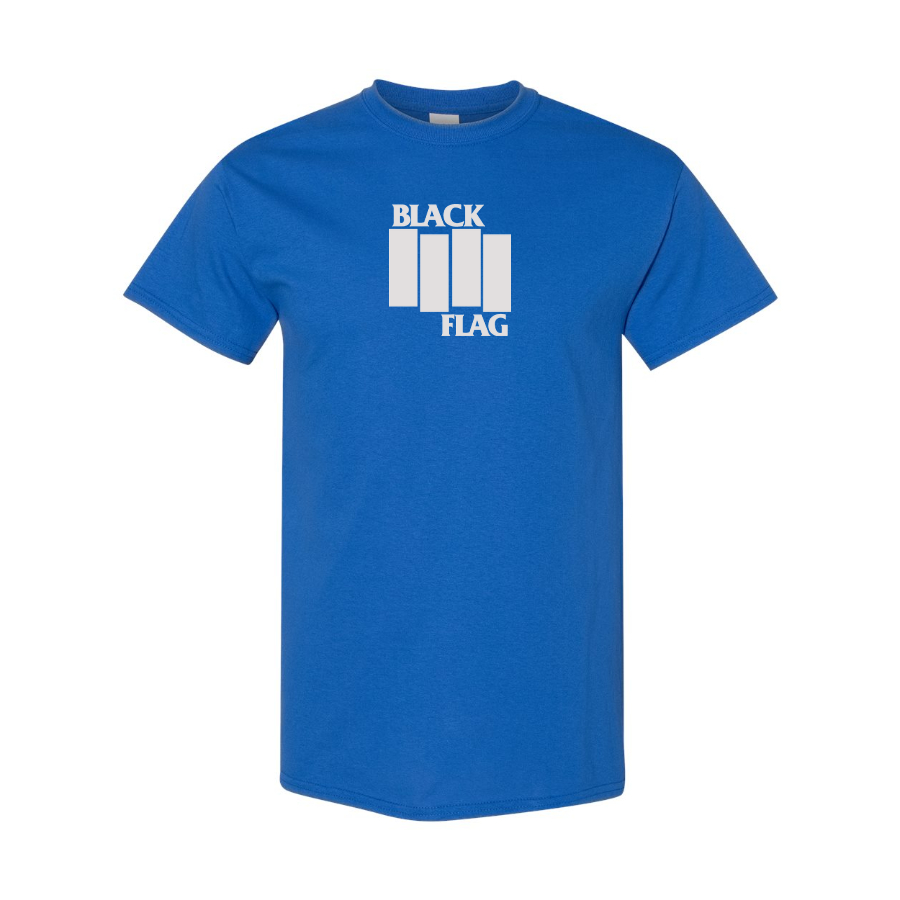 Men's Black Flag Logo Cotton T-Shirt