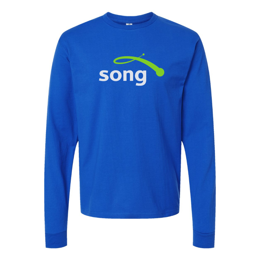 Men's Song Logo Cotton Long Sleeve T-Shirt