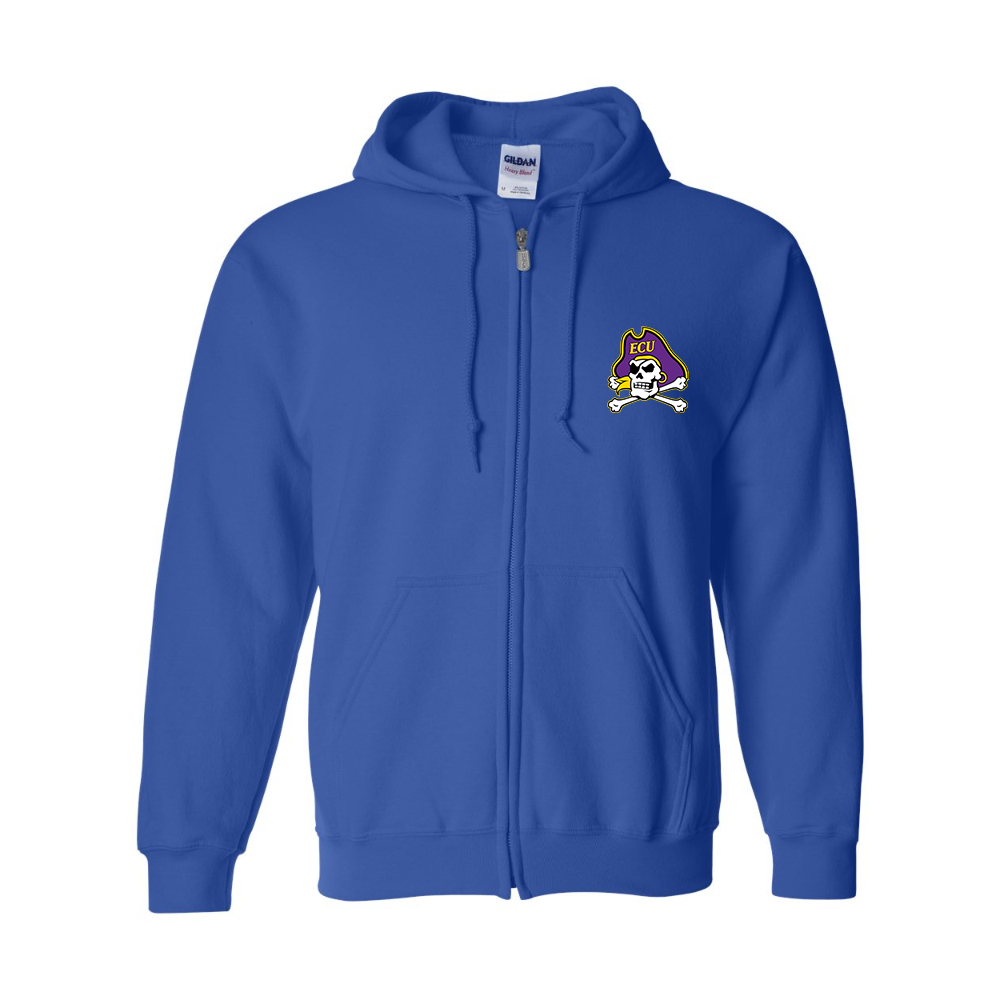 Men's East Carolina Pirates Gildan Heavy Blend Full Zip Hooded Sweatshirt