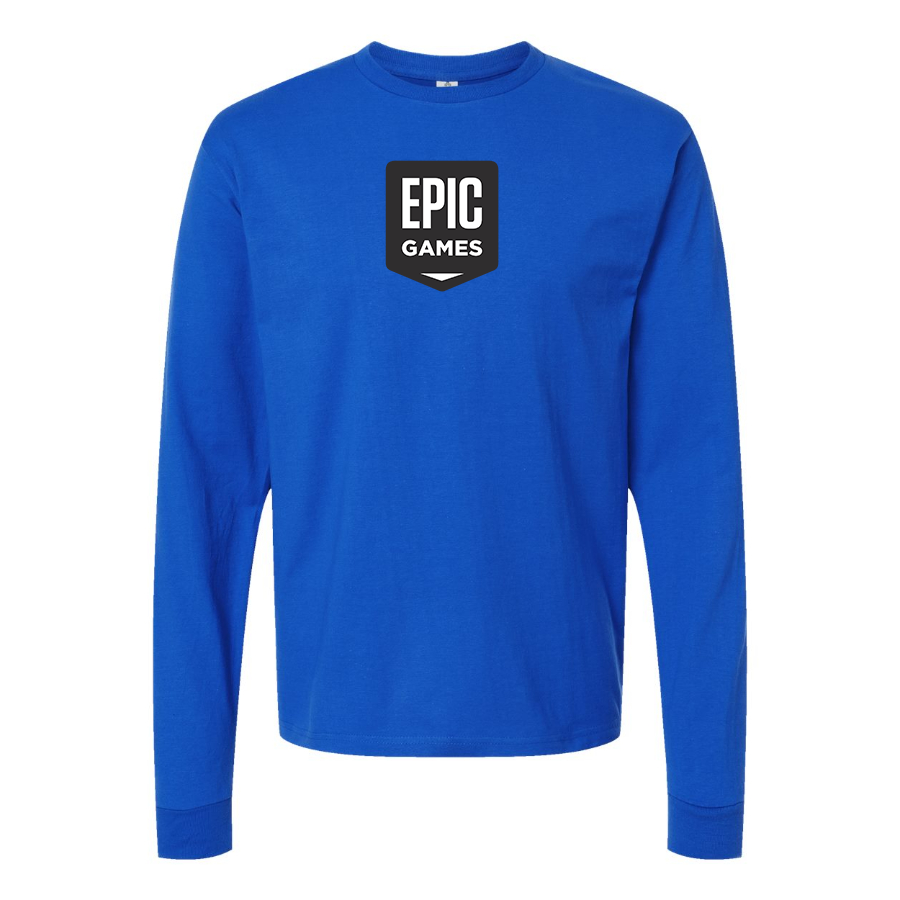 Men's Epic Games Logo Cotton Long Sleeve T-Shirt