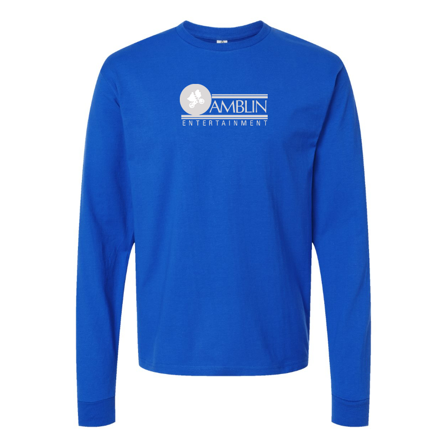 Men's Amblin Entertainment Logo Cotton Long Sleeve T-Shirt