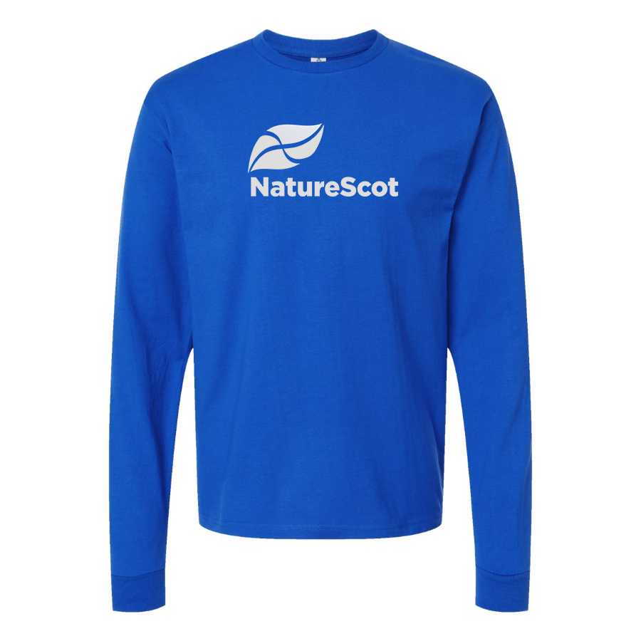 Men's Nature Scot Logo Cotton Long Sleeve T-Shirt