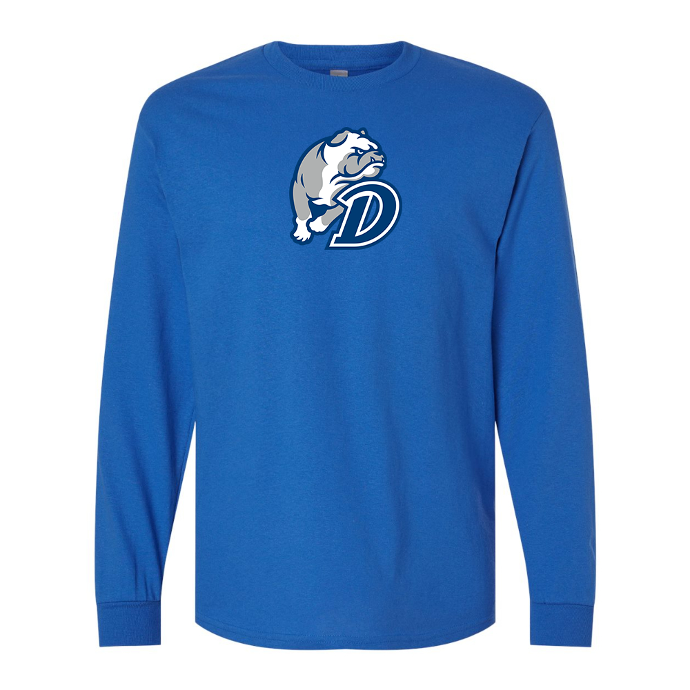 Men's Drake Bulldogs Gildan Heavy Cotton Long Sleeve T-Shirt