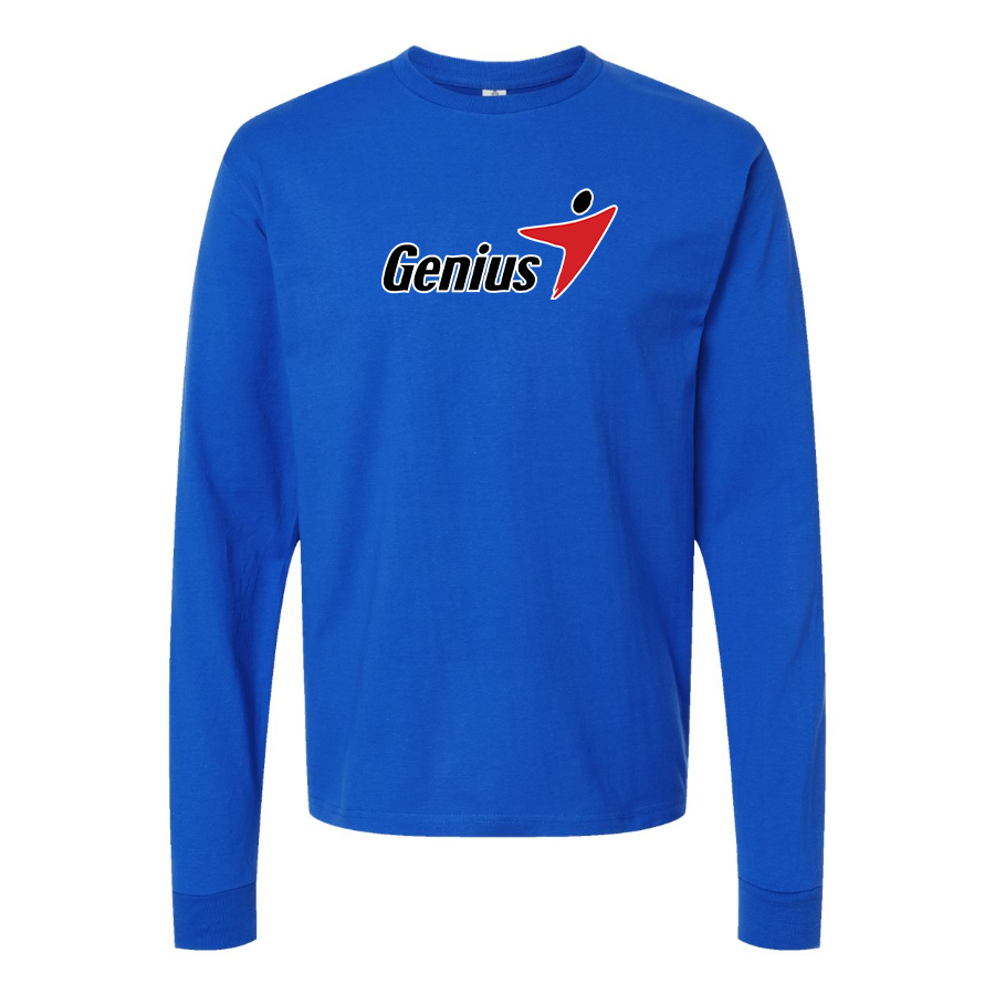 Men's Genius Logo Cotton Long Sleeve T-Shirt