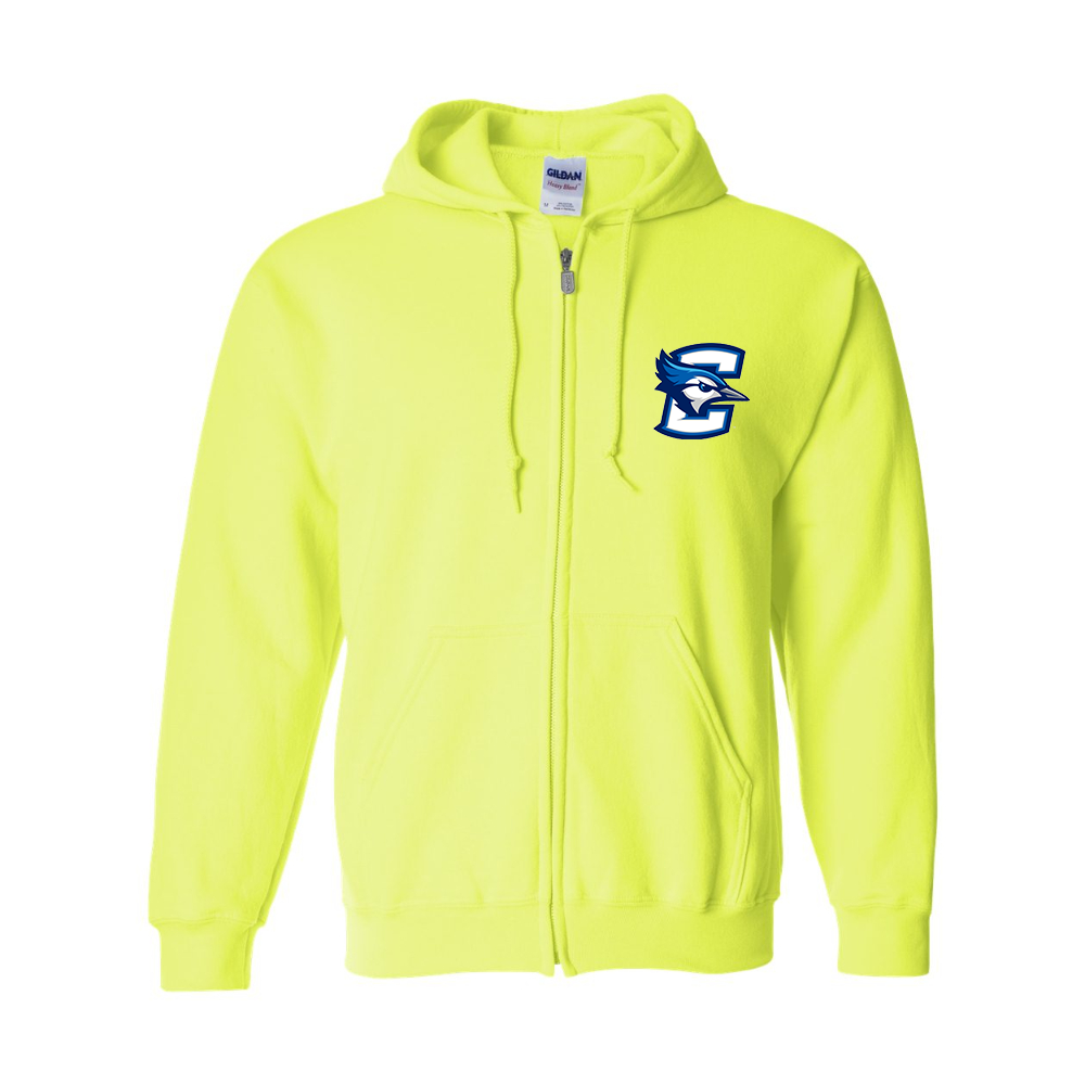 Men's Creighton Bluejays Gildan Heavy Blend Full Zip Hooded Sweatshirt
