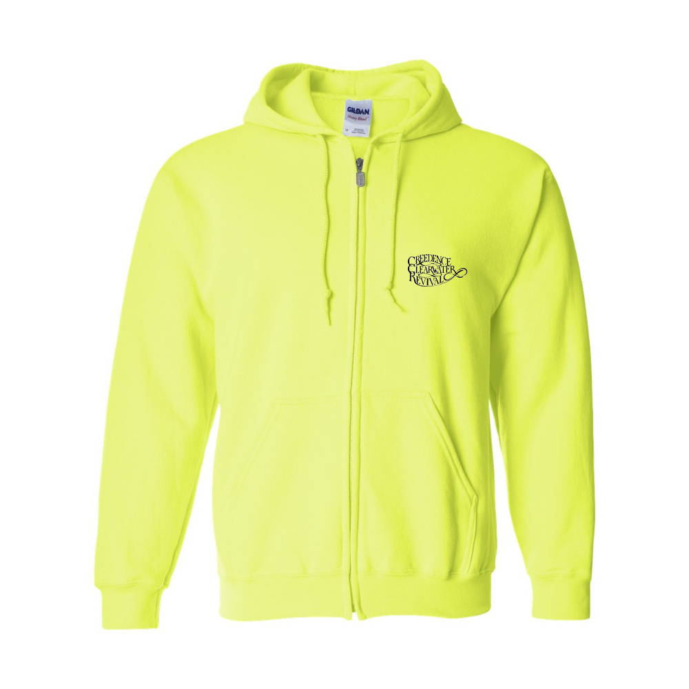 Men's Creedence Clearwater Revival Gildan Heavy Blend Full Zip Hooded Sweatshirt
